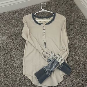 Free People Embroidered Henley